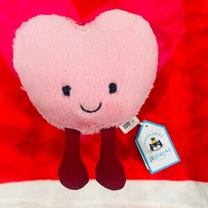 Jellycat Arlette Heart Macaron Plush Pink Heart with Legs NWT